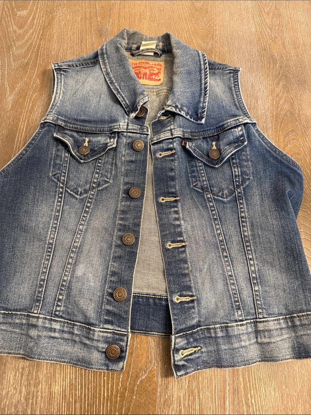 Levi's Faded Blue Denim Vest